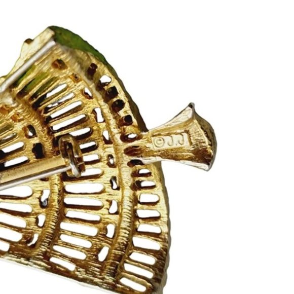 Signed Vintage Mid Century Modern MCM Christmas Tree Brooch Holiday Pin (A793) - Picture 4 of 6